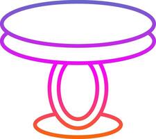 Dining Table Line Gradient Icon Design vector