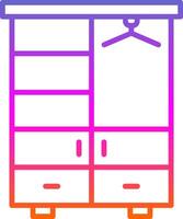 Wardrobe Line Gradient Icon Design vector