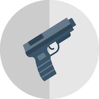 Gun Flat Scale Icon Design vector