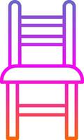 Dining Chair Line Gradient Icon Design vector