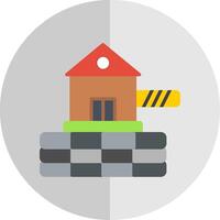 Barrier Flat Scale Icon Design vector