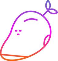 Mango Line Gradient Icon Design vector