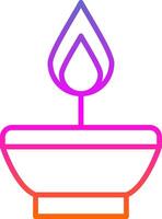 Oil Lamp Line Gradient Icon Design vector