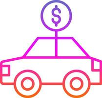 Car Rental Line Gradient Icon Design vector