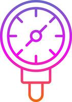 Pressure Gauge Line Gradient Icon Design vector