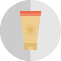 Sunblock Cream Flat Scale Icon Design vector