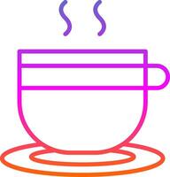 Teacup Line Gradient Icon Design vector