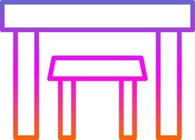 Tables Line Gradient Icon Design vector