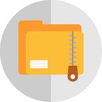 Zip Folder Flat Scale Icon Design vector