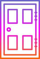 Door Line Gradient Icon Design vector