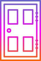 Door Line Gradient Icon Design vector