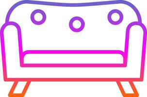 Sofa Line Gradient Icon Design vector