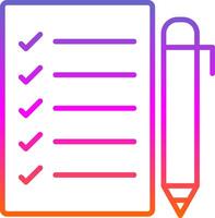 Task List Line Gradient Icon Design vector