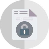 Unsecure File Flat Scale Icon Design vector