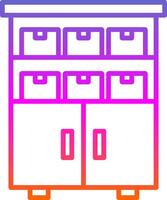 Shelves Line Gradient Icon Design vector
