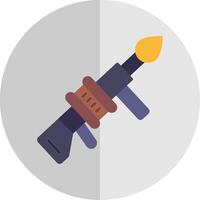 Grenade Launcher Flat Scale Icon Design vector