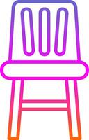 alto silla línea degradado icono diseño vector