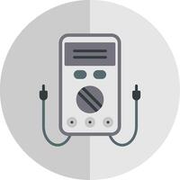 Multimeter Flat Scale Icon Design vector