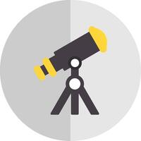 Telescope Flat Scale Icon Design vector