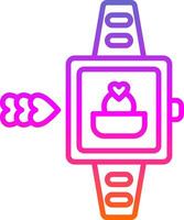 Smart Watch Line Gradient Icon Design vector