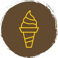 Ice Cream Line Gradient Icon Design vector