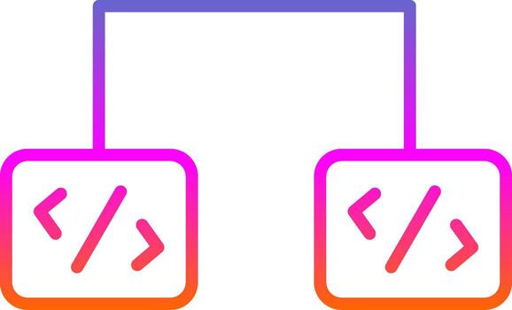 Software Development Line Gradient Icon Design vector
