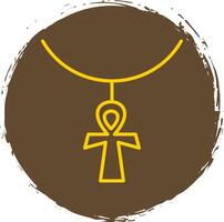 ankh línea degradado icono diseño vector