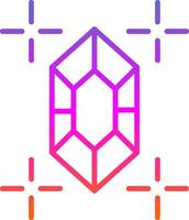 Gem Line Gradient Icon Design vector