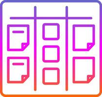 Kanban Line Gradient Icon Design vector