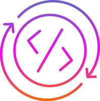 Development Line Gradient Icon Design vector