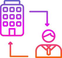 B2c Line Gradient Icon Design vector