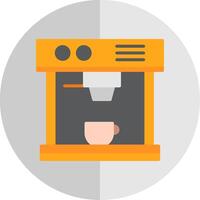 Coffee Machine Flat Scale Icon Design vector