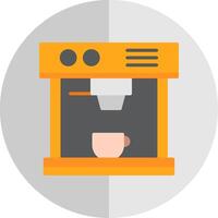 café máquina plano escala icono diseño vector