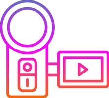 Camera Line Gradient Icon Design vector