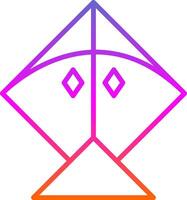 Kite Line Gradient Icon Design vector