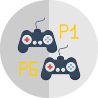 Player Versus Player Flat Scale Icon Design vector