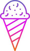 Icecream Line Gradient Icon Design vector