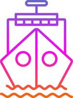 Ship Line Gradient Icon Design vector