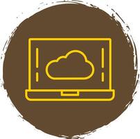 Cloud Line Gradient Icon Design vector