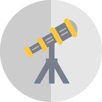 Telescope Flat Scale Icon Design vector