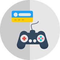 Gaming Console Flat Scale Icon Design vector