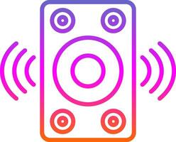 Speaker Line Gradient Icon Design vector