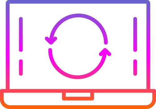 Reload Line Gradient Icon Design vector