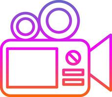 Camera Line Gradient Icon Design vector