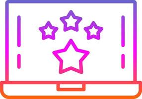 Star Line Gradient Icon Design vector