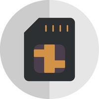 Sd Card Flat Scale Icon Design vector