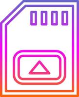 Memory Card Line Gradient Icon Design vector