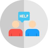 Ask For Help Flat Scale Icon Design vector