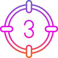Countdown Line Gradient Icon Design vector