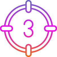 Countdown Line Gradient Icon Design vector